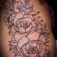 Tattoos - Flower Thigh Piece - 134785